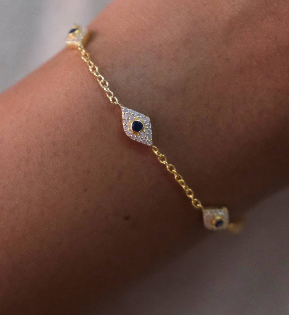 Evil Eye Diamond Bracelet : AJJSS0326