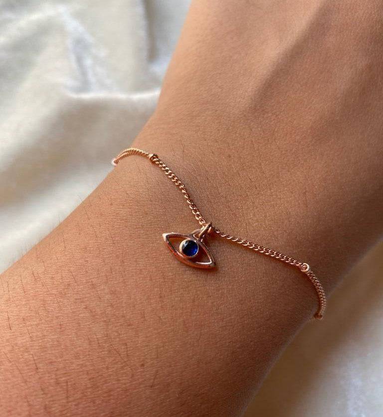 Drop Evil Eye Bracelet : AJJSS0349