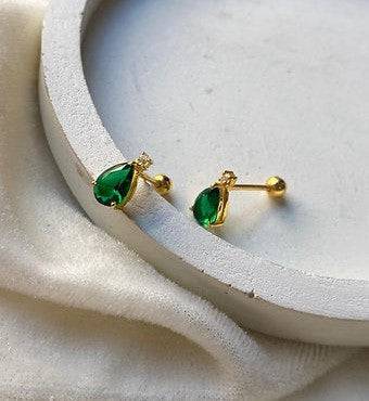 Emerald Drop Studs : AJJSS0362