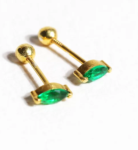 Emerald Marquise Studs : AJJSS0364
