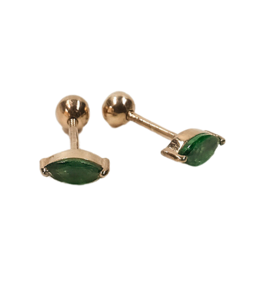 Emerald Marquise Studs : AJJSS0364