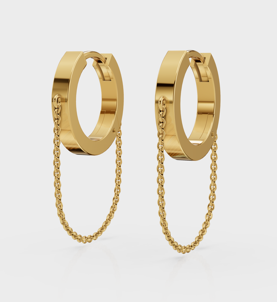 Chained Small Huggie : AJJSS0379