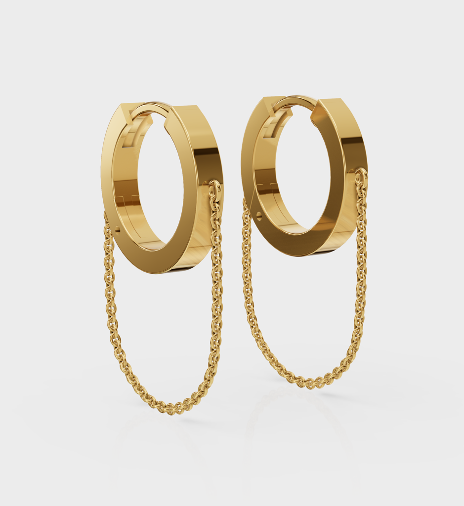 Chained Small Huggie : AJJSS0379