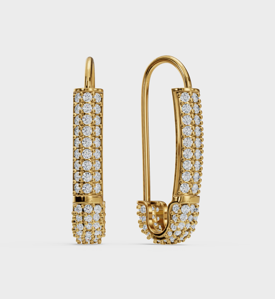 Glam Safety Pin Earrings : AJJSS0414