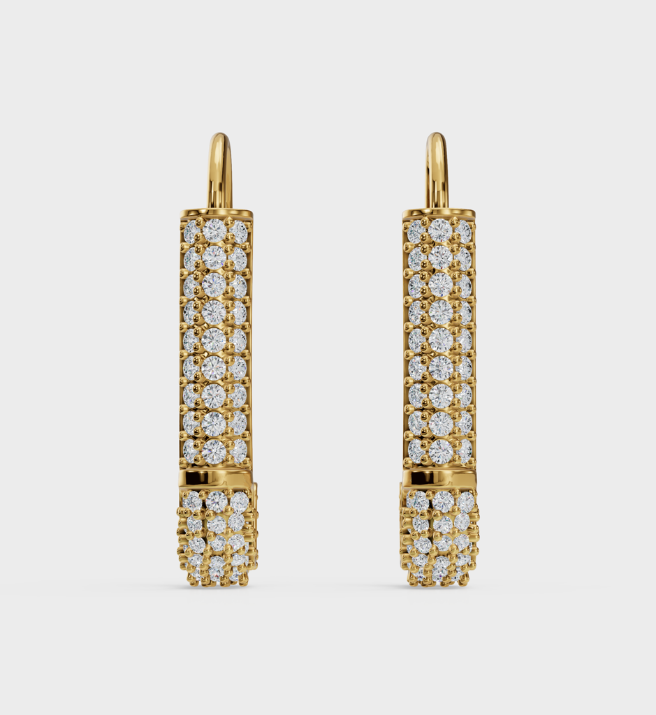 Glam Safety Pin Earrings : AJJSS0414