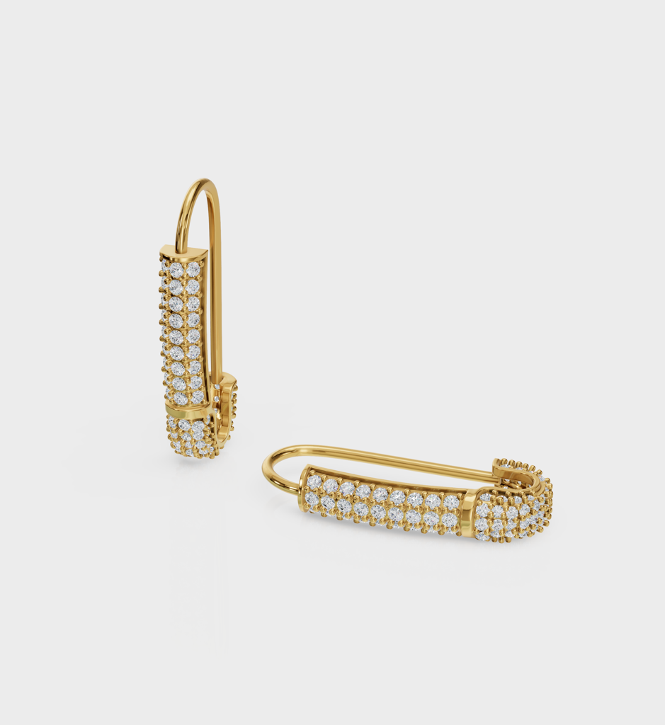 Glam Safety Pin Earrings : AJJSS0414