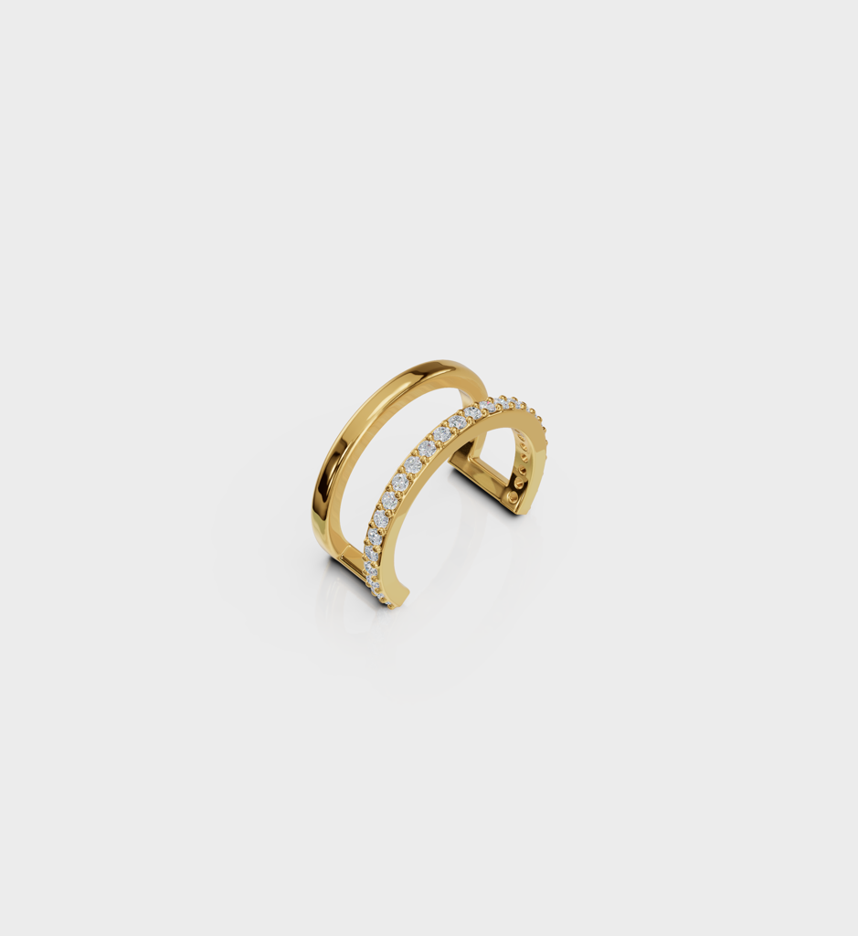 Half Diamond Ear Cuff : AJJSS0427