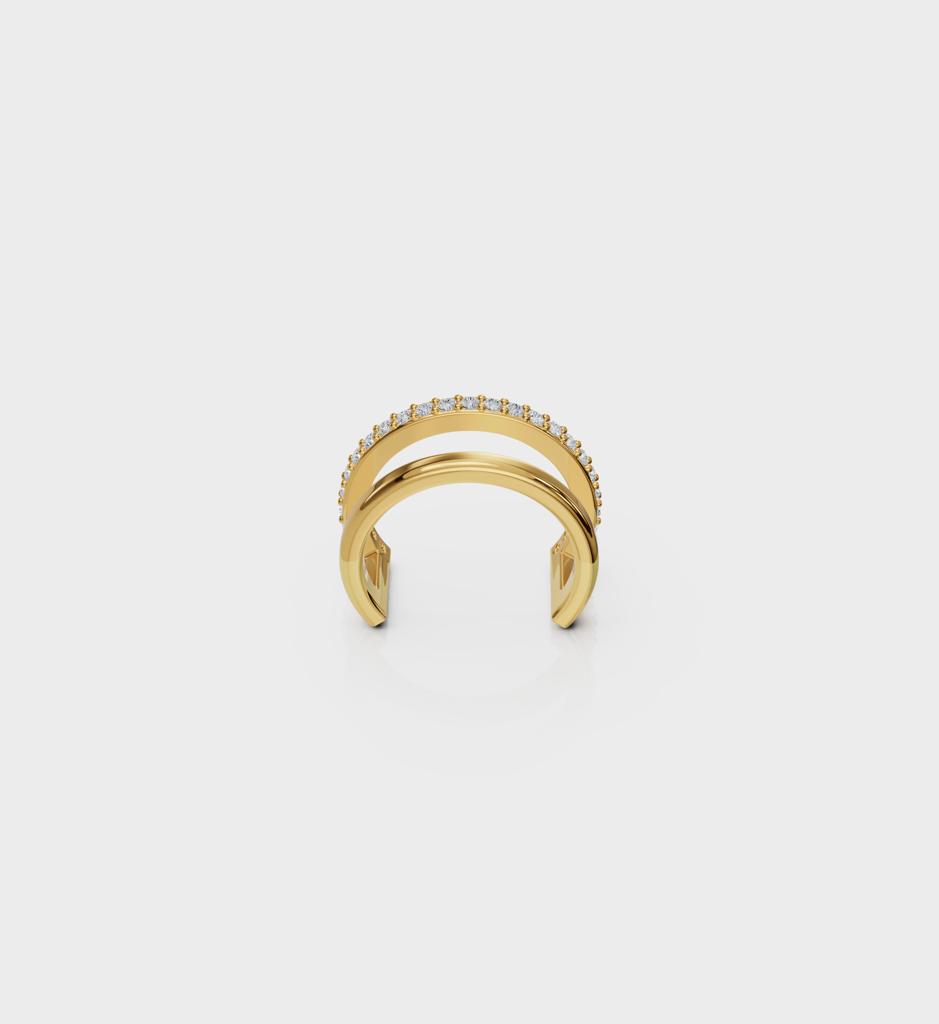 Half Diamond Ear Cuff : AJJSS0427