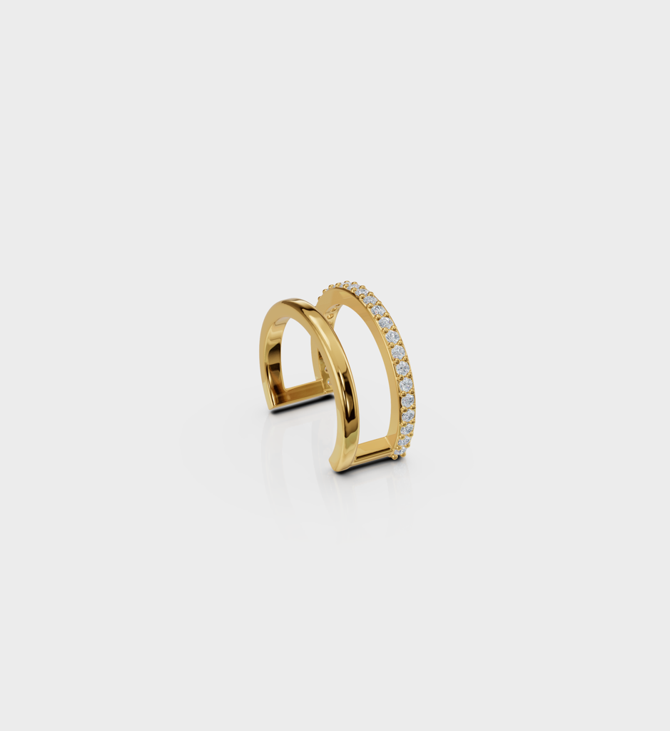Half Diamond Ear Cuff : AJJSS0427