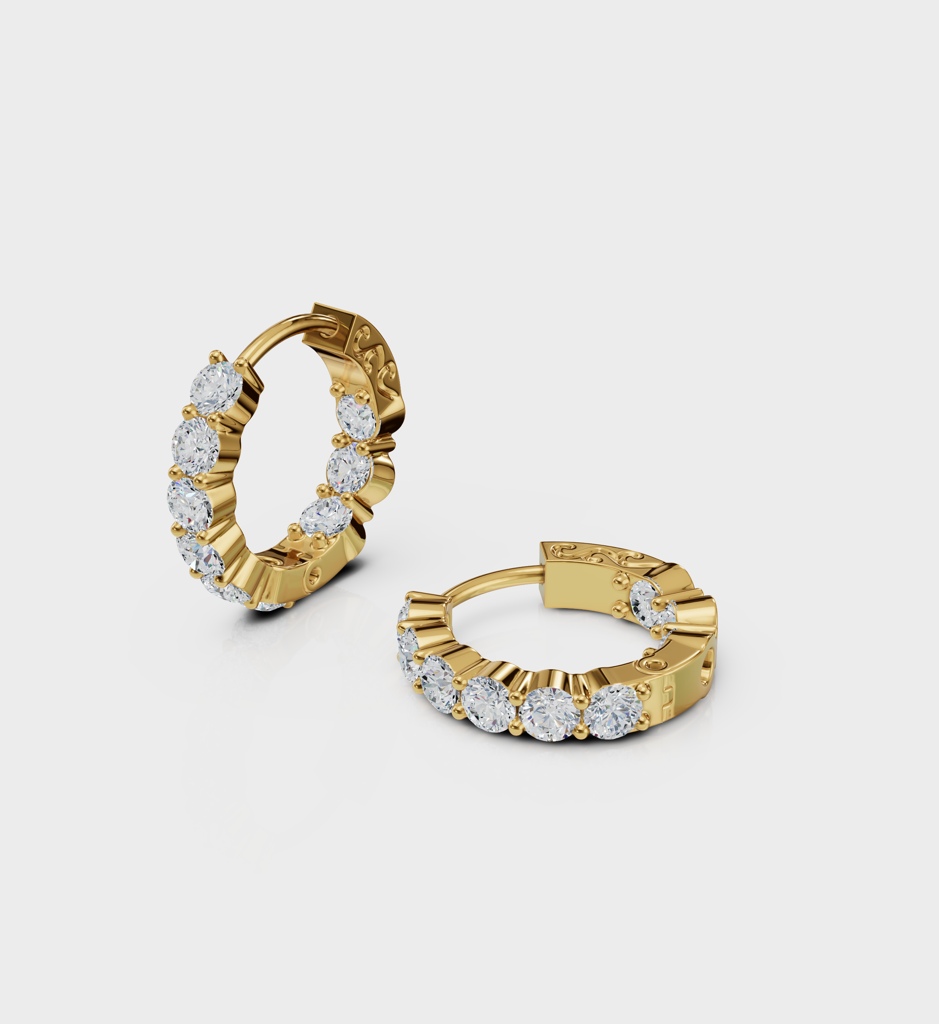 Small Round Hoop Earring : AJJSS0438