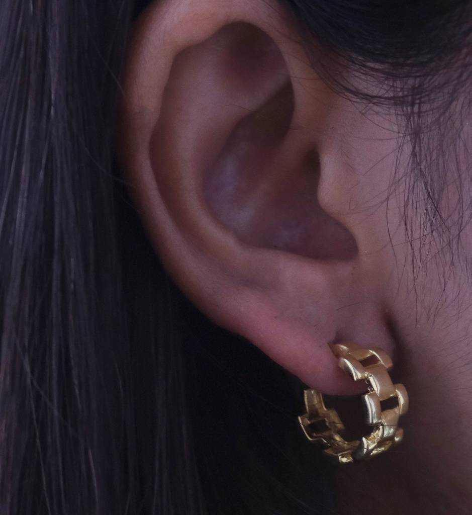 Wrist Watch Hoop Earring : AJJSS0440