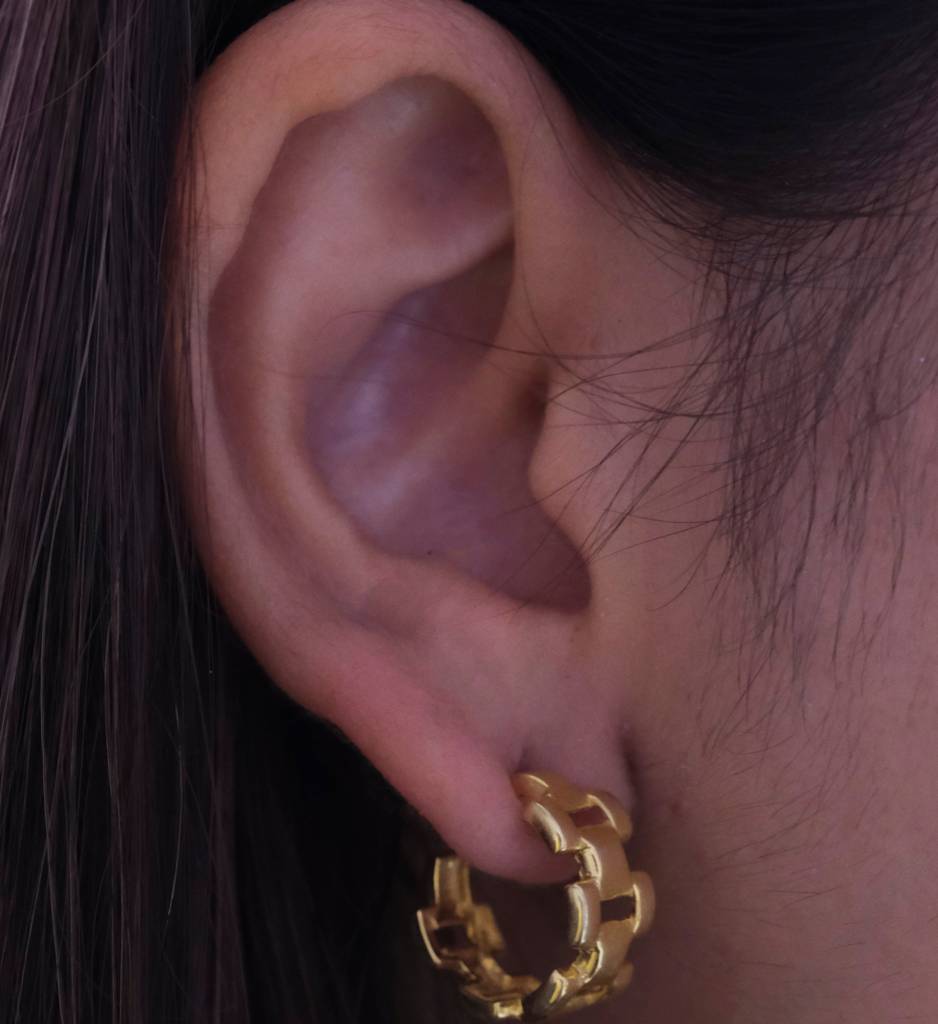 Wrist Watch Hoop Earring : AJJSS0440