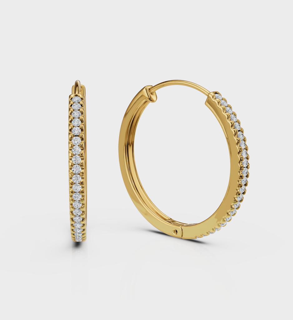 Cz Hoops Earring : AJJSS0488