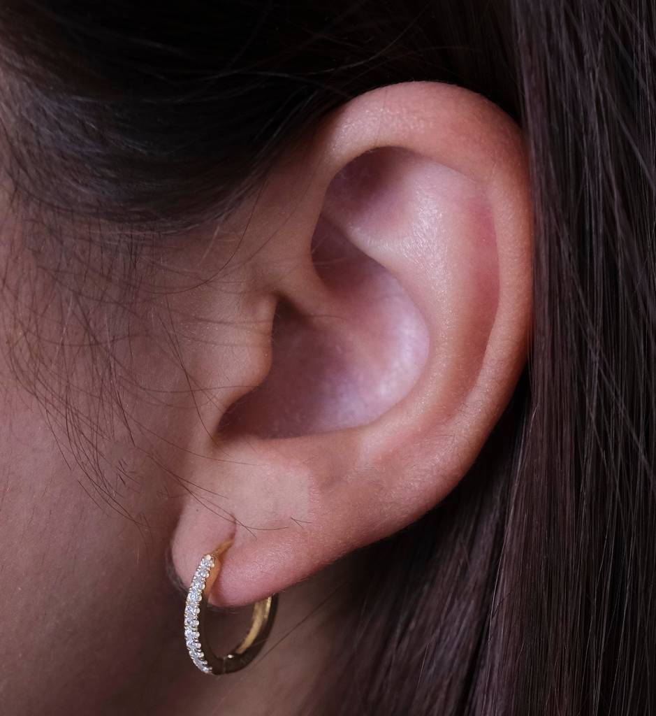 Cz Hoops Earring : AJJSS0488