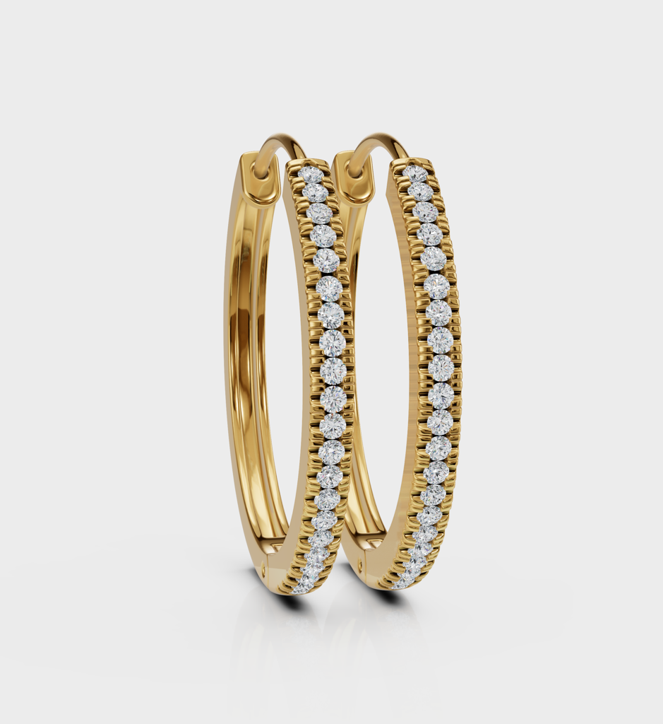 Cz Hoops Earring : AJJSS0488