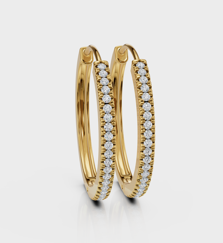 Cz Hoops Earring : AJJSS0488
