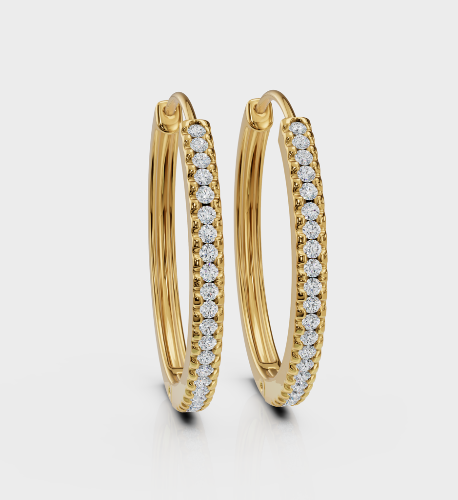 Cz Hoops Earring : AJJSS0488