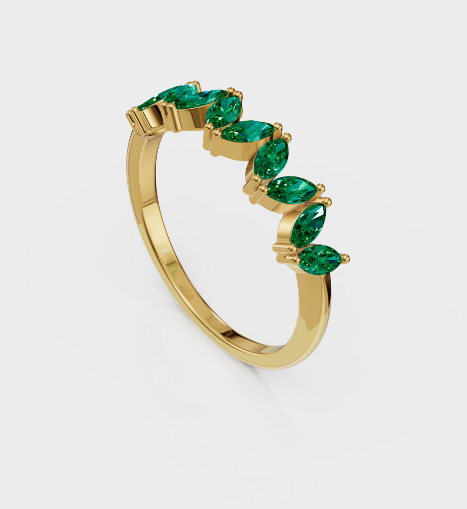 Emerald Marquise Band : AJJSS0492