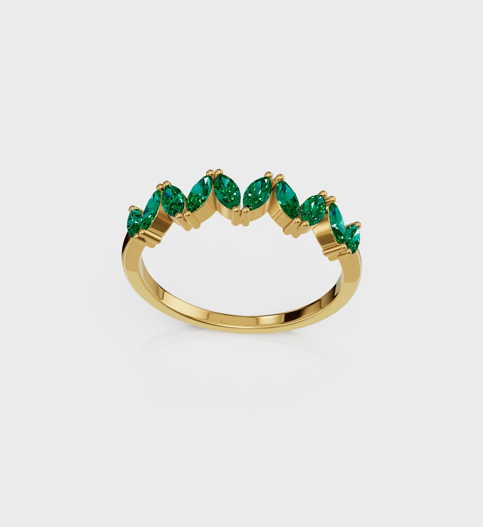 Emerald Marquise Band : AJJSS0492