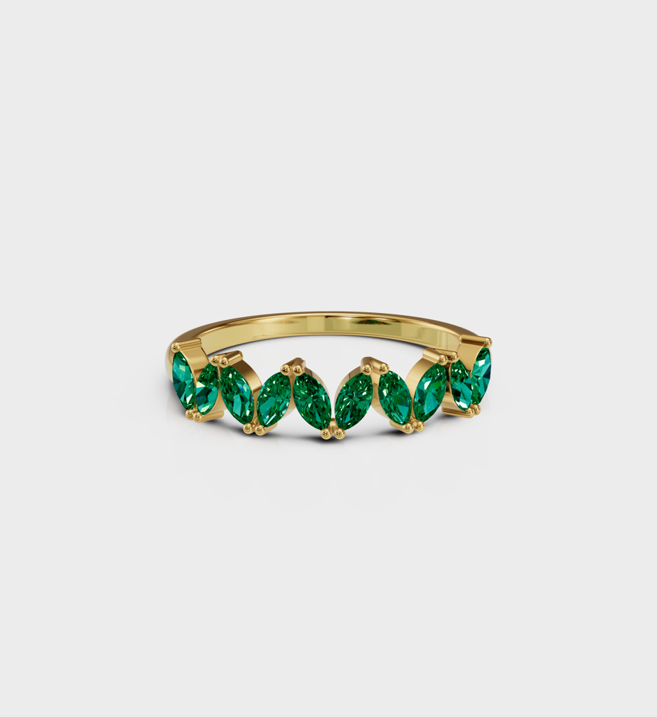 Emerald Marquise Band : AJJSS0492