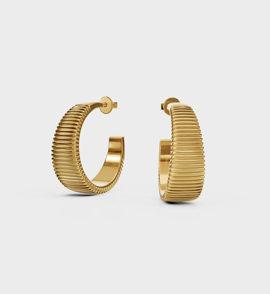 Big Lined Hoops : AJJSS0583