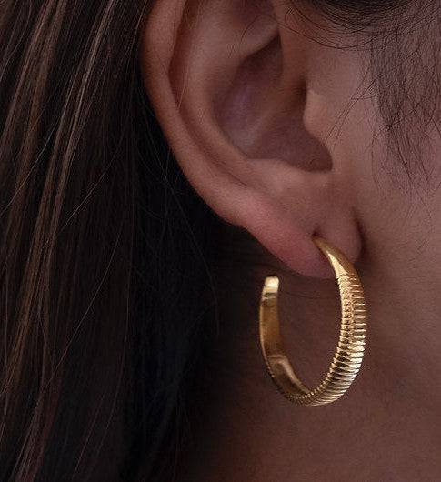 Big Lined Hoops : AJJSS0583