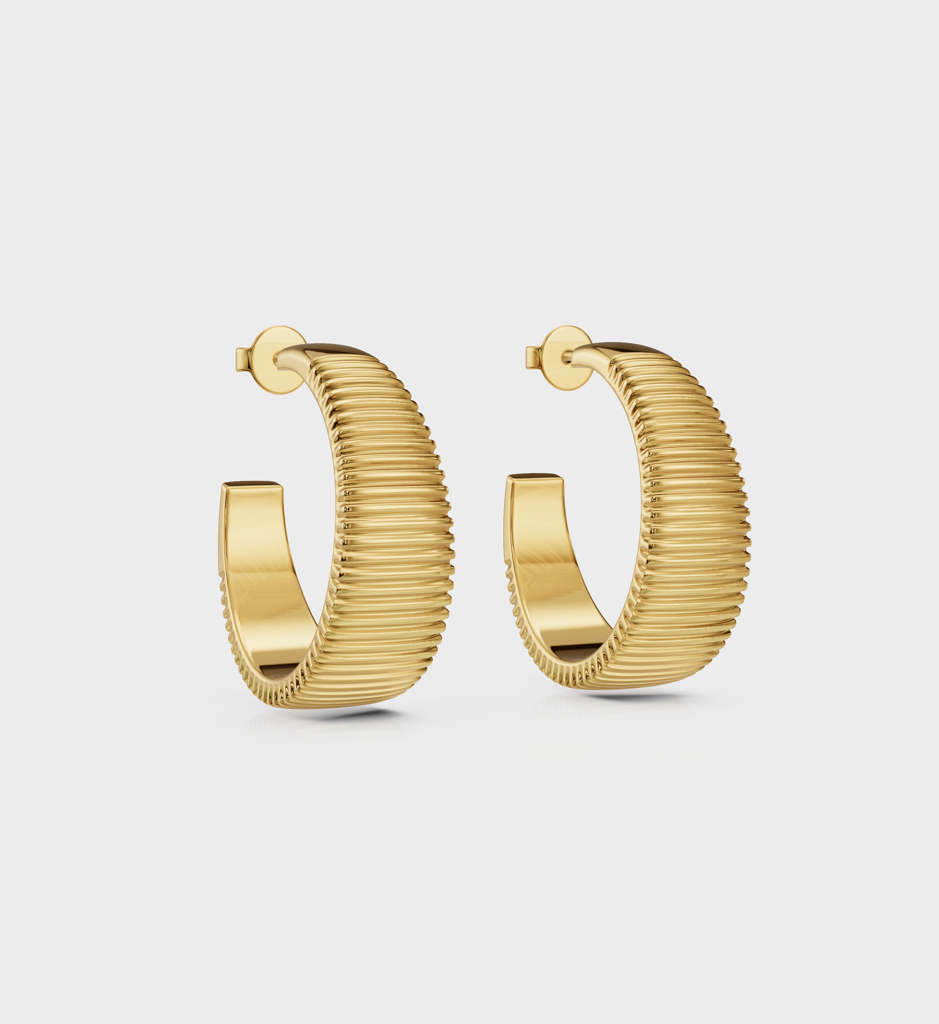 Big Lined Hoops : AJJSS0583