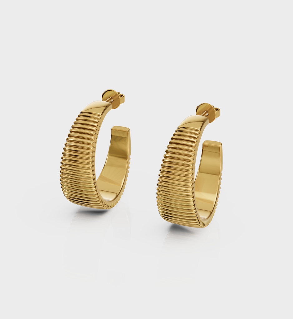 Big Lined Hoops : AJJSS0583