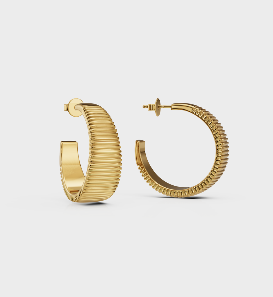 Big Lined Hoops : AJJSS0583