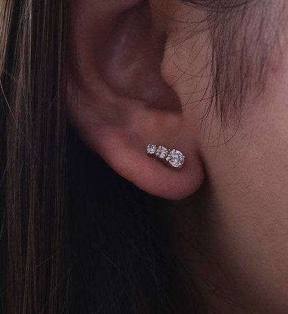 Diamond Line Studs : AJJSS0591