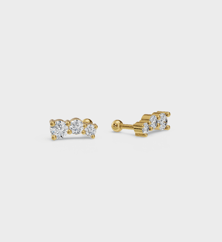 Diamond Line Studs : AJJSS0591