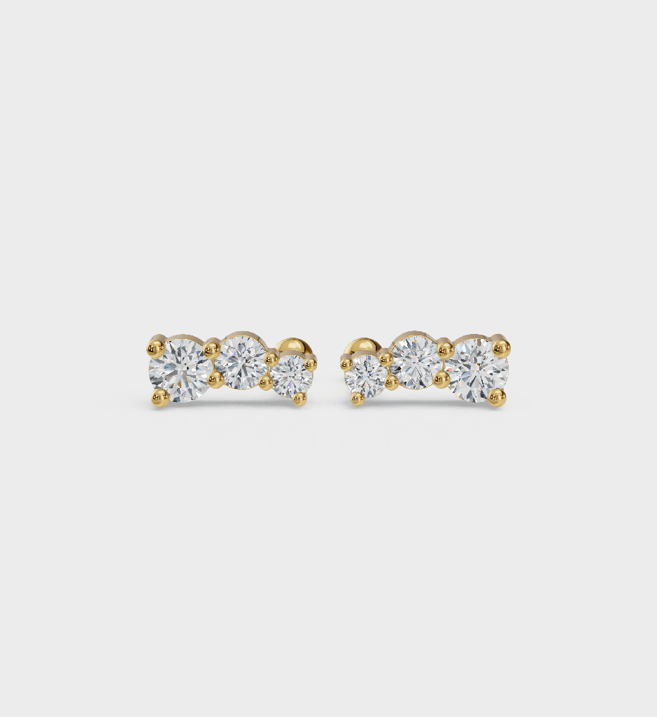 Diamond Line Studs : AJJSS0591