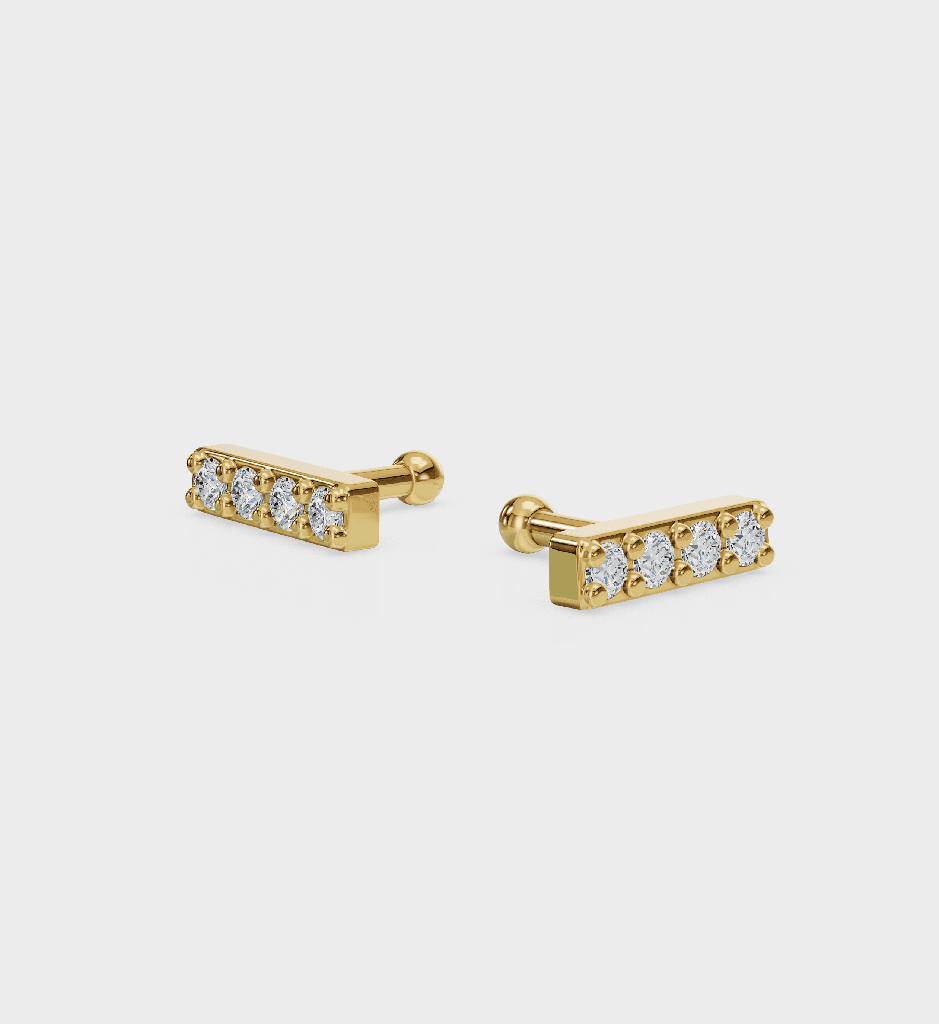 Diamond Bar Studs : AJJSS0594