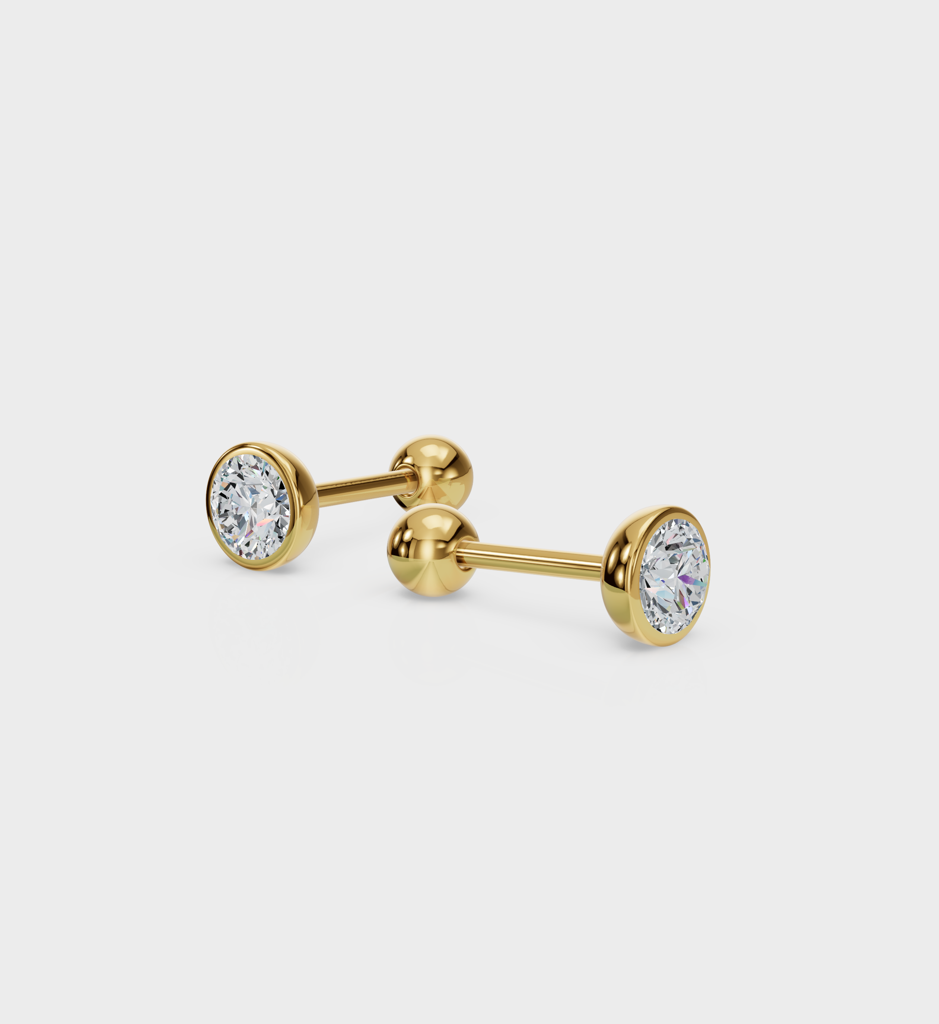 Round Diamond Studs : AJJSS0612