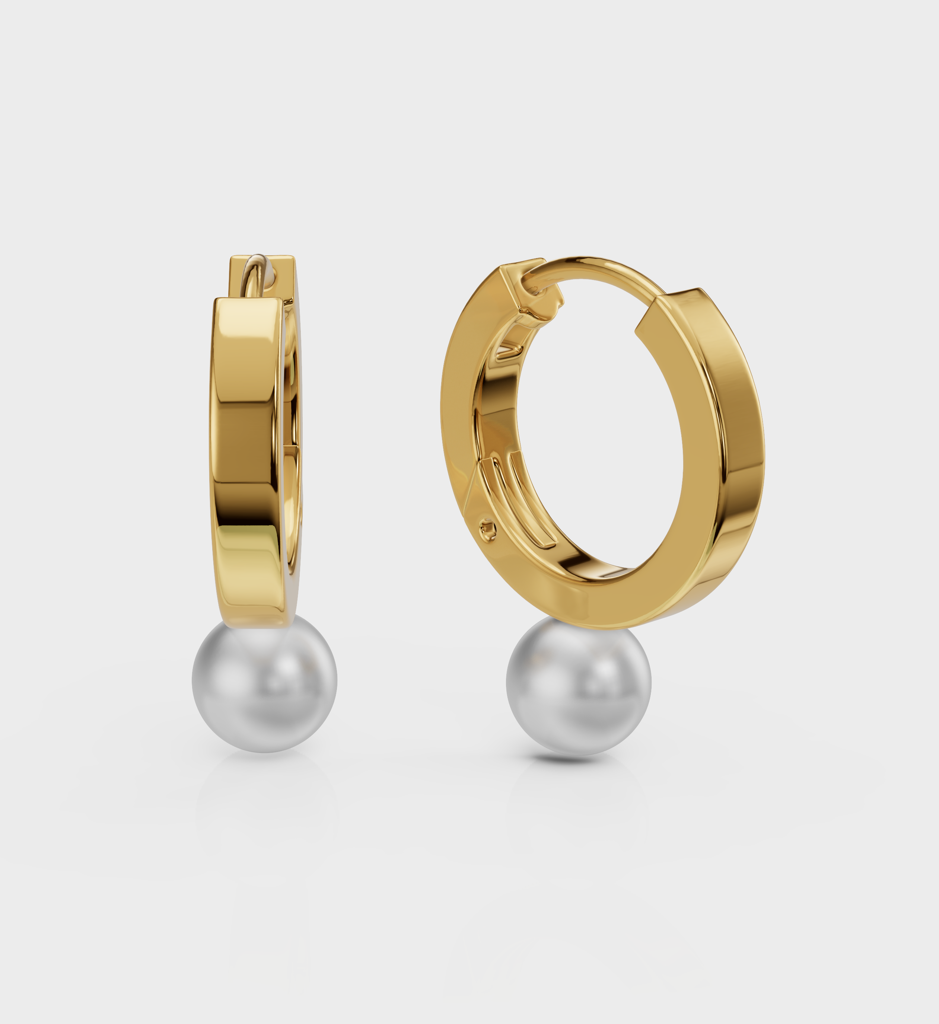 Pearl Drop Huggies : AJJSS0635