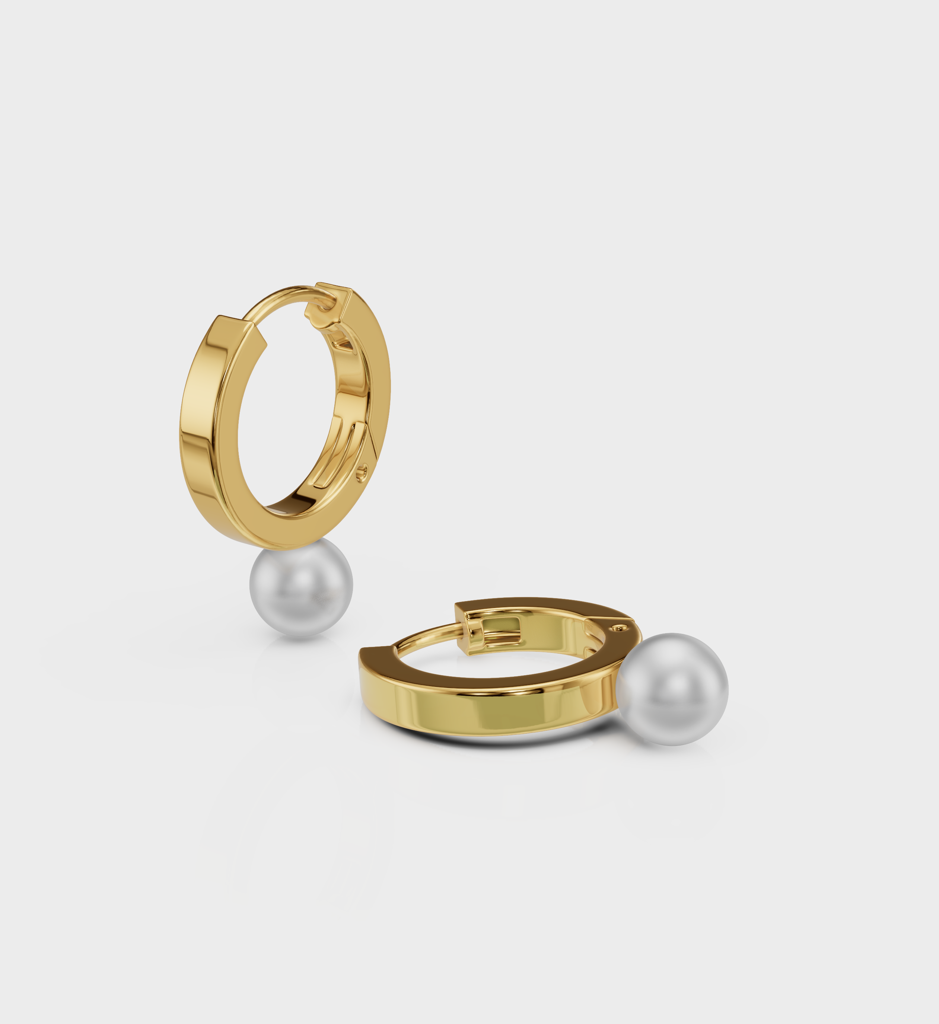 Pearl Drop Huggies : AJJSS0635