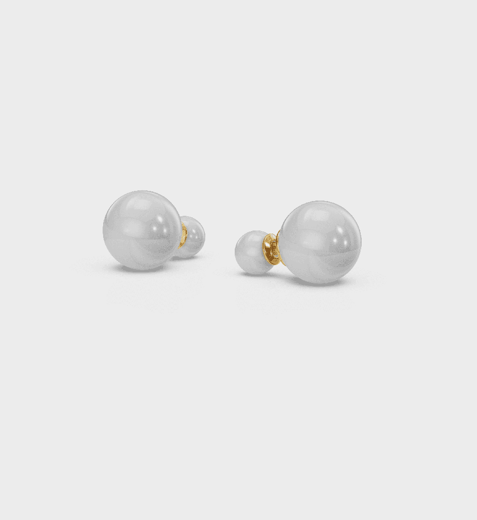 Illuminati Pearl Earrings : AJJSS0643