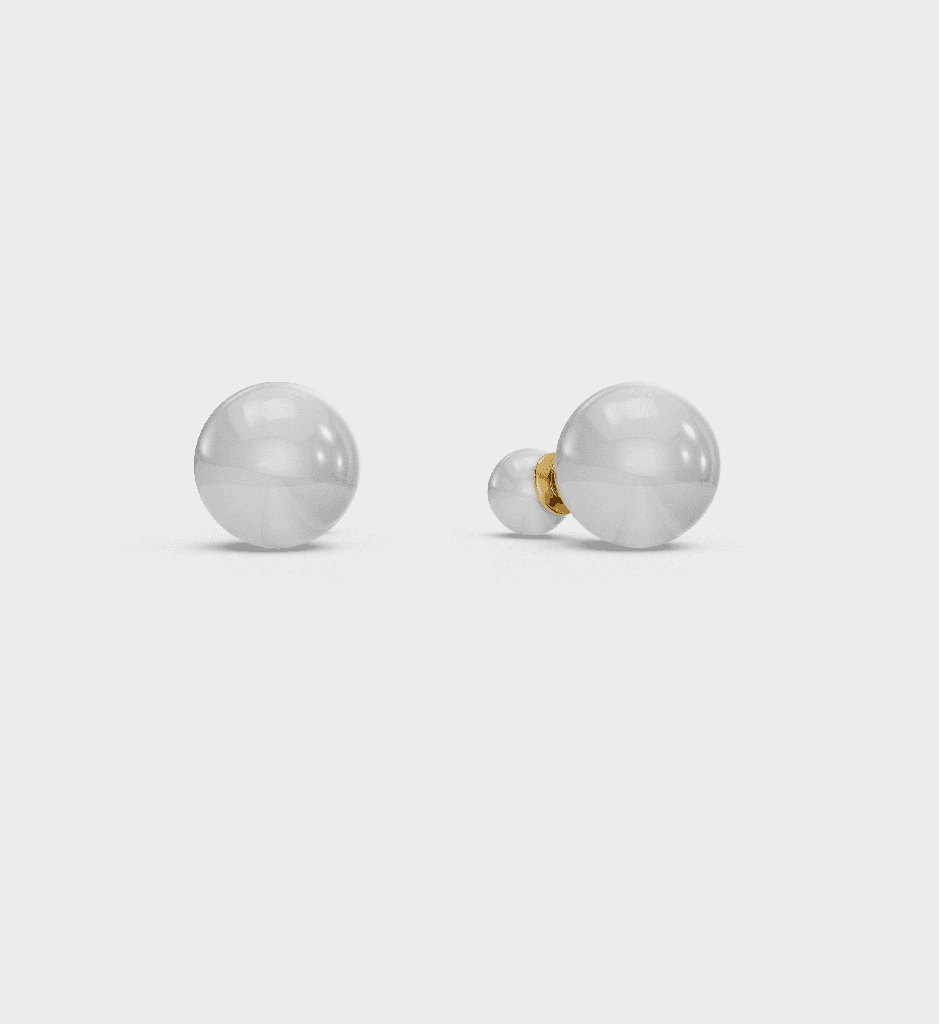 Illuminati Pearl Earrings : AJJSS0643