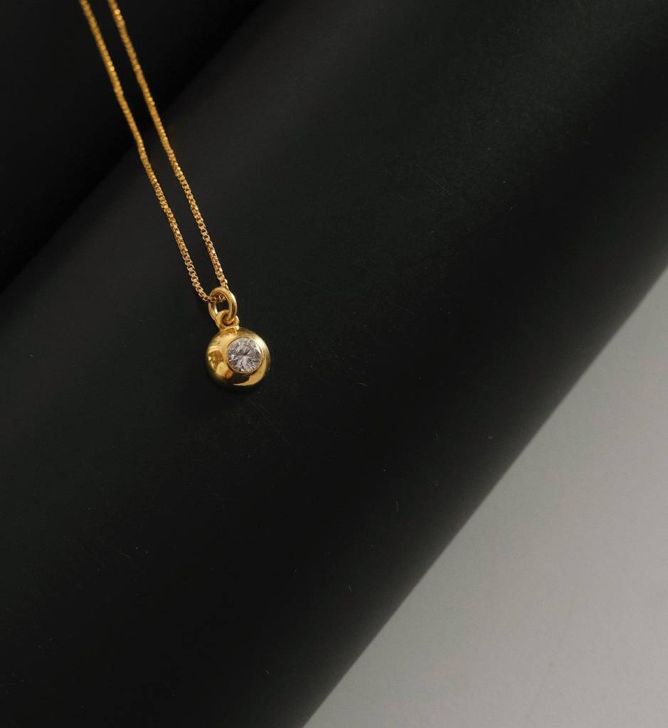 April Birthstone Necklace : AJJSS0681