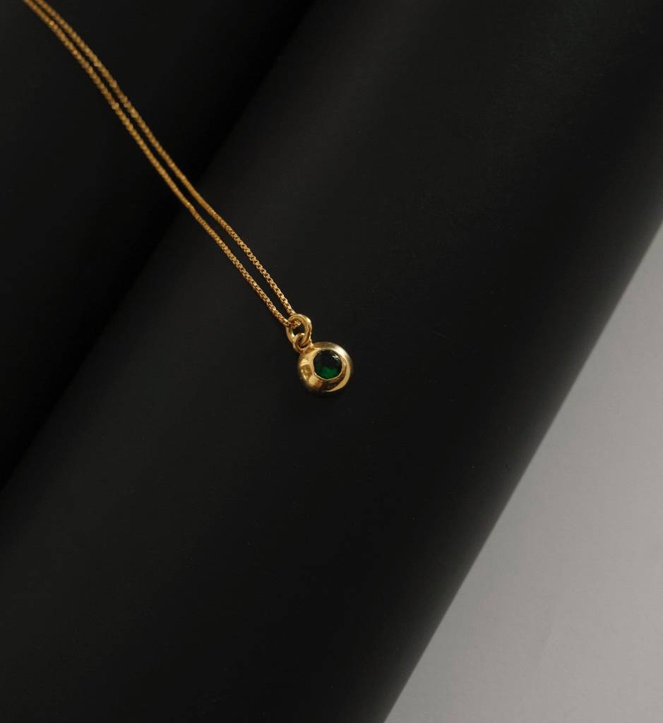 August Birthstone Necklace : AJJSS0682