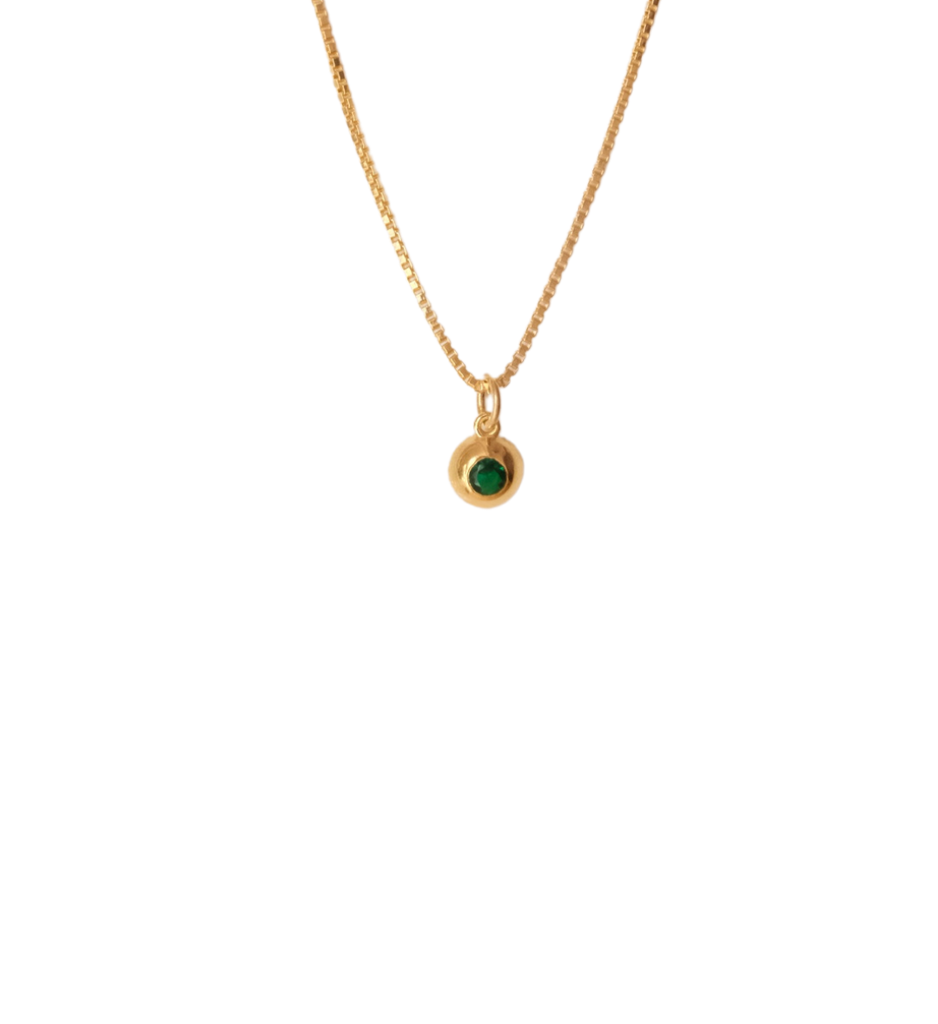 August Birthstone Necklace : AJJSS0682
