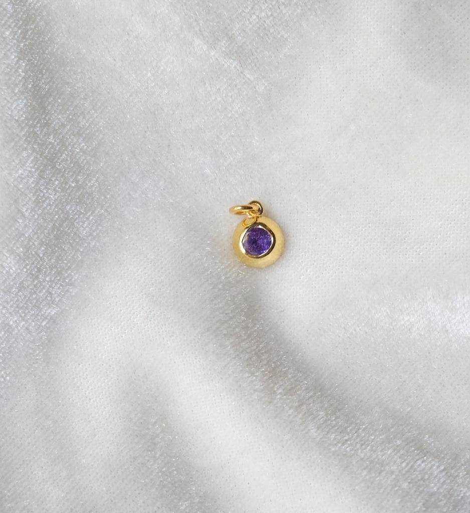 February Birthstone Necklace : AJJSS0684