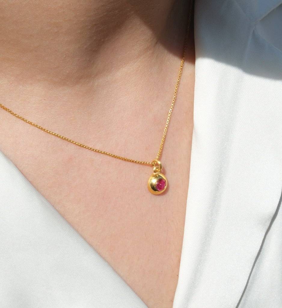 January Birthstone Necklace : AJJSS0685