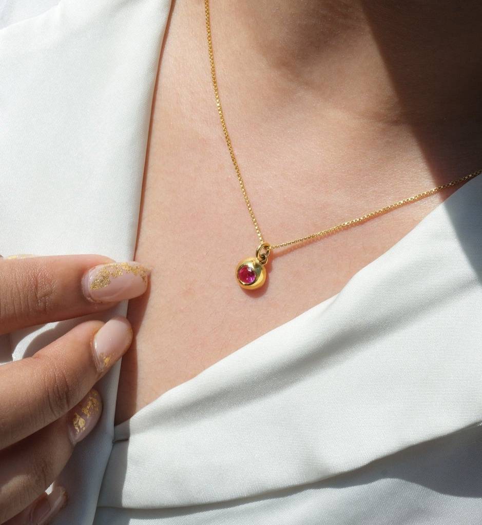 October Birthstone Necklace : AJJSS0692