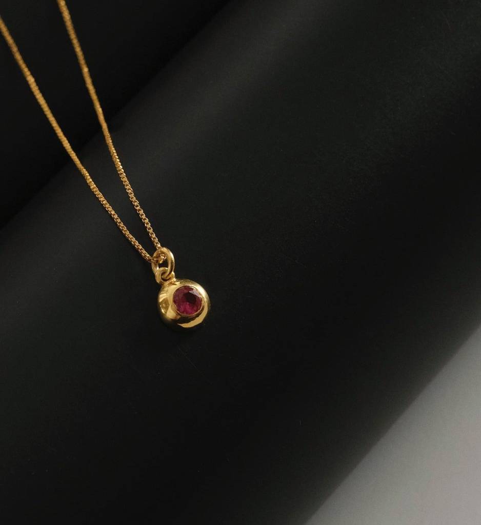 October Birthstone Necklace : AJJSS0692