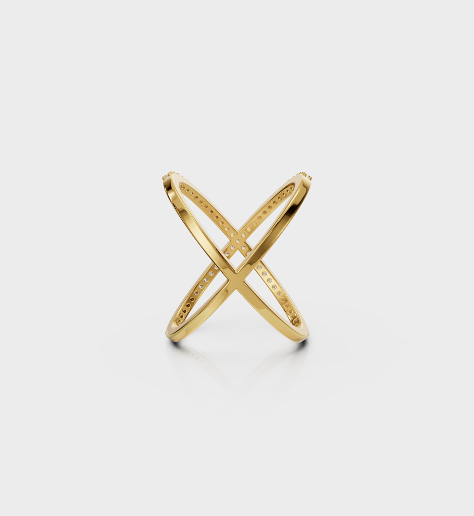 Criss Cross Diamond Ring : AJJSS0697