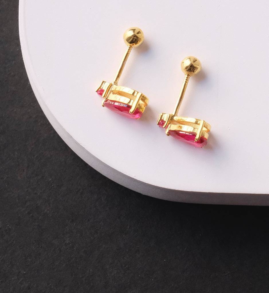 Ruby Drop Studs : AJJSS0707