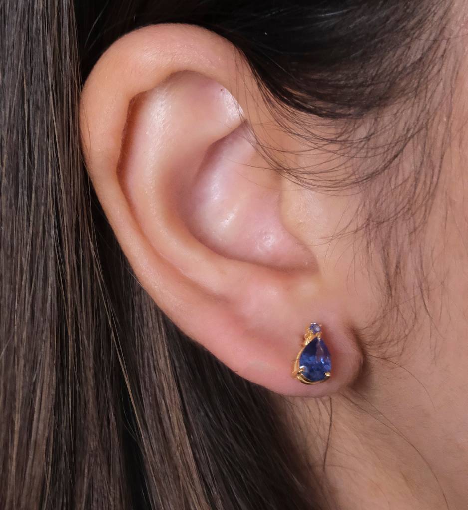 Sapphire Drop Studs : AJJSS0708