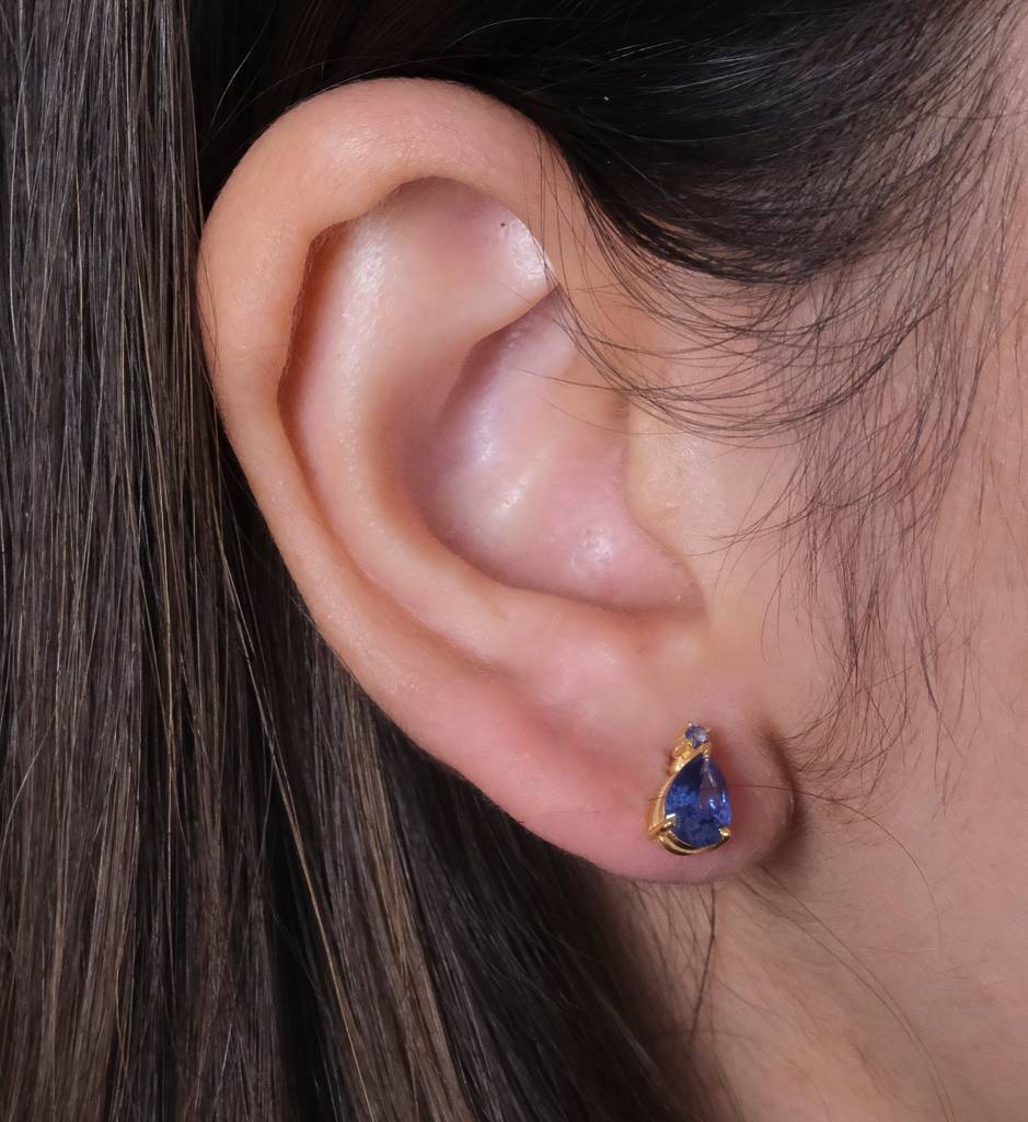 Sapphire Drop Studs : AJJSS0708