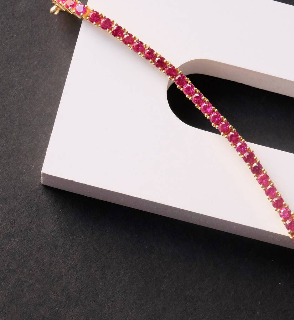 Ruby Tennis Bracelet : AJJSS0713